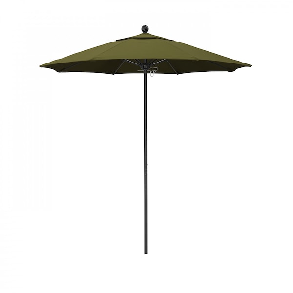 California Umbrella 7.5' Black Aluminum Market Patio Umbrella, Pacifica Palm 194061334942 - main